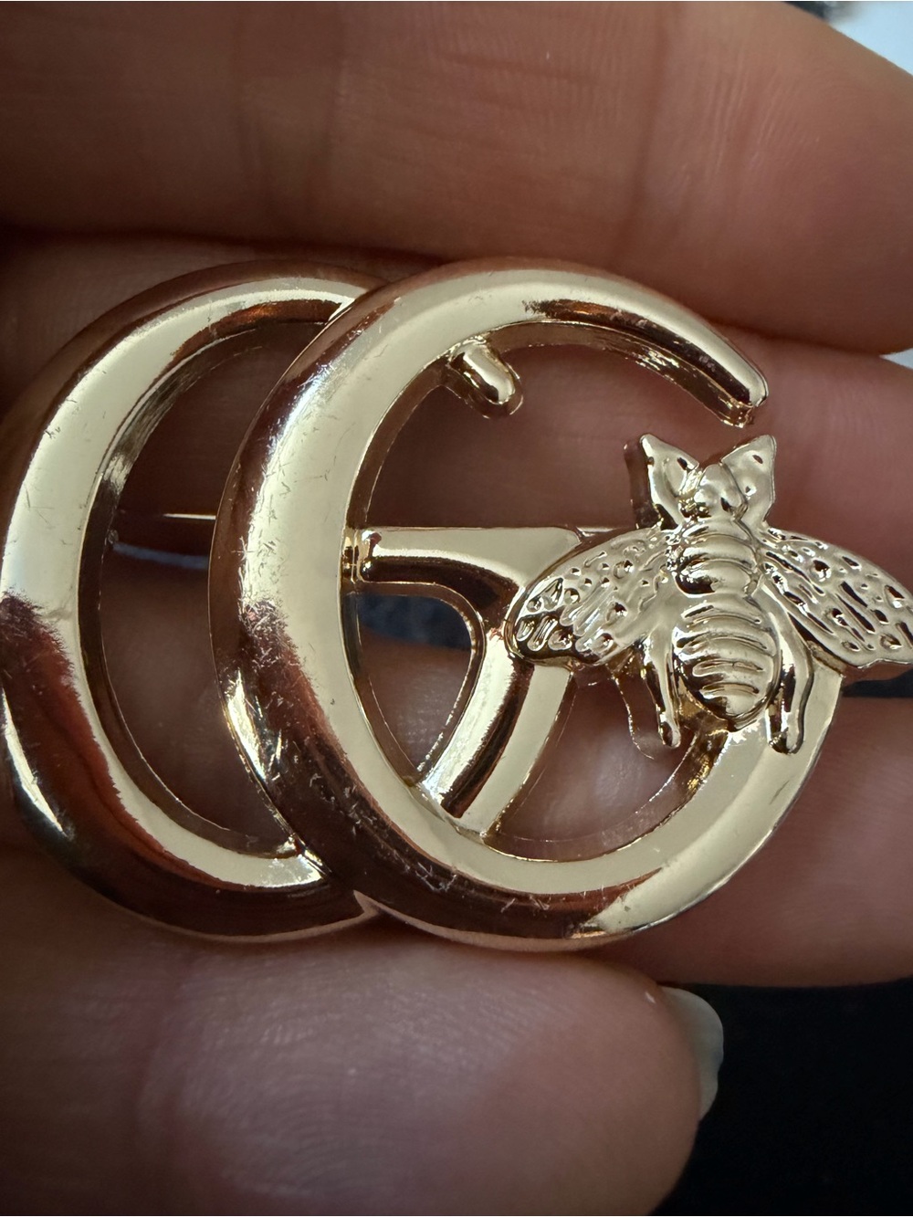 Gold Fashion Unbranded Bee Double G-Style Women's Brooch Pin